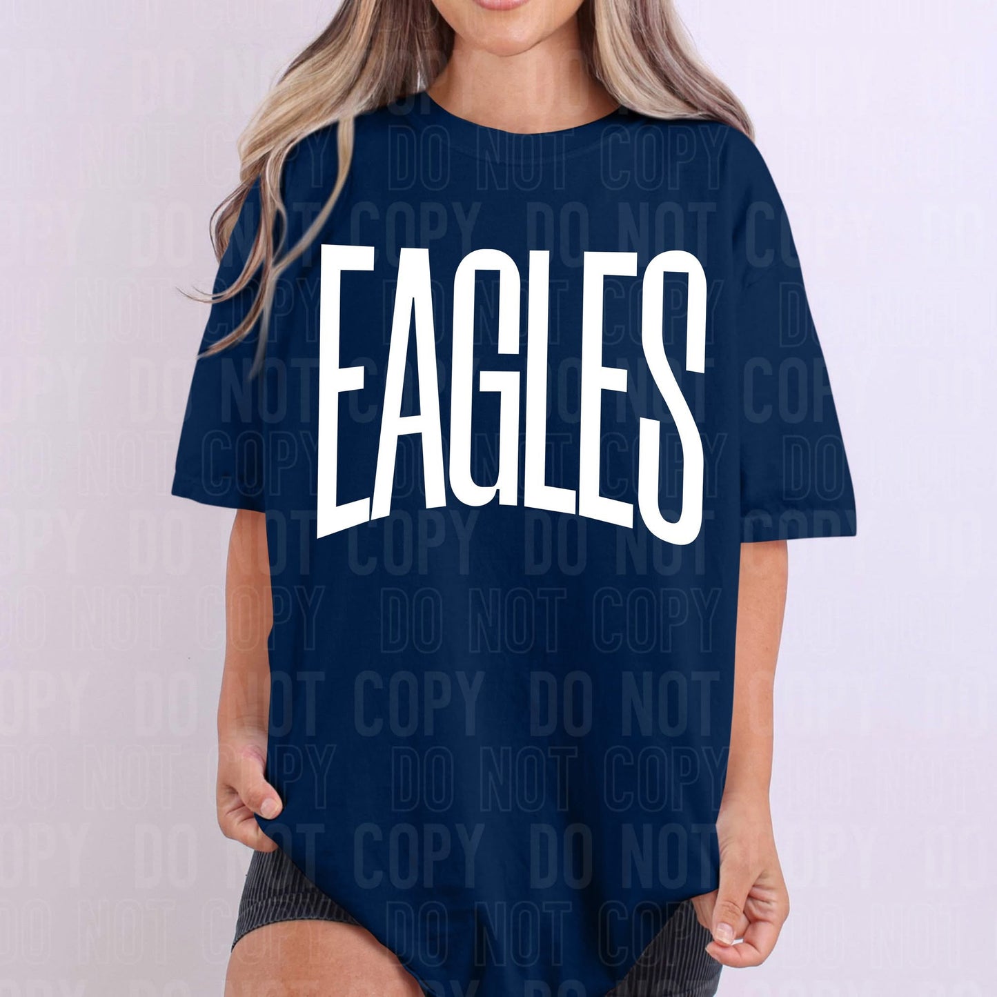 Oversized mascot tee white ink