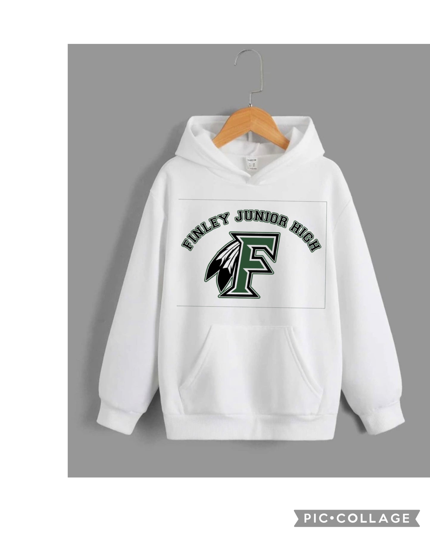 Finley White Logo Hoodie