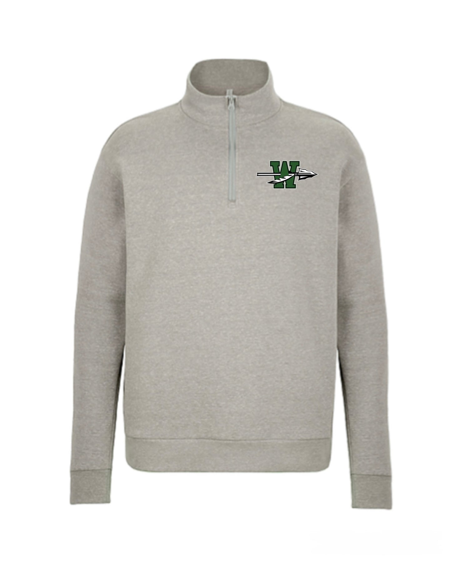 Embroidered Quarter Zip Pullover Jacket W logo. WHS Cheer