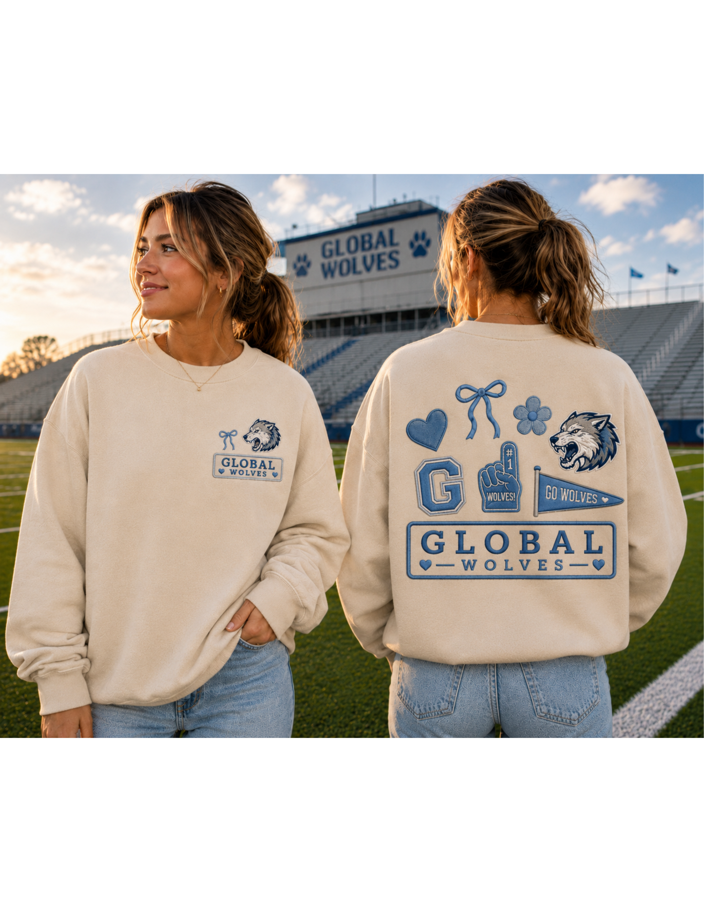 Wolves Love & Bows Sweatshirt GH