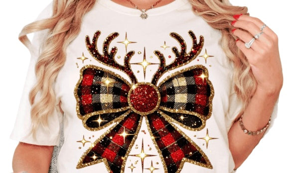 Rudolph Bow....Pink Friday Deal