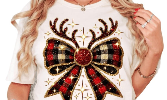 Rudolph Bow....Pink Friday Deal