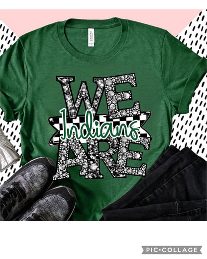 Faux Bling We are Indians Tee