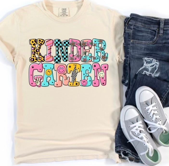 Graffiti Fun Grade Level tee. Pre-K through 5th Grade Available.