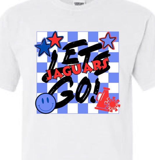 Let’s Go Jaguars! Checkered Mascot Tee