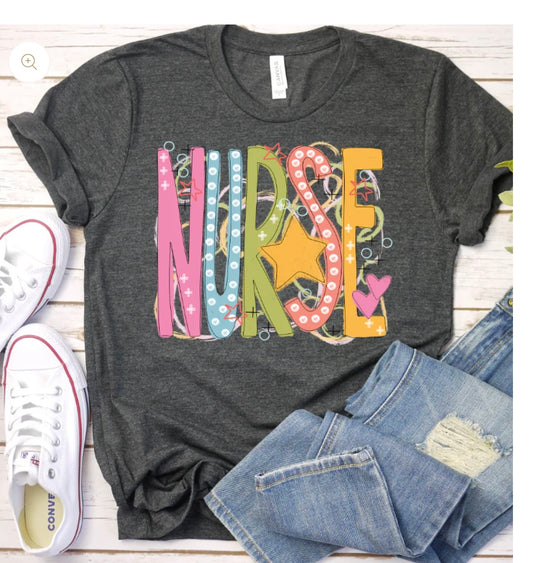 Nurse Whimsical tee