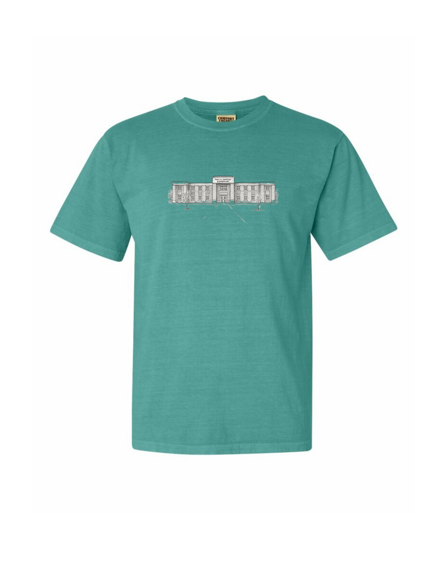 Simpson Elementary Sketch Tee Green