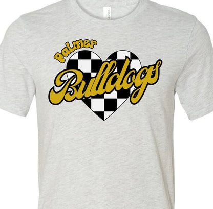 Any School  Checkered Heart