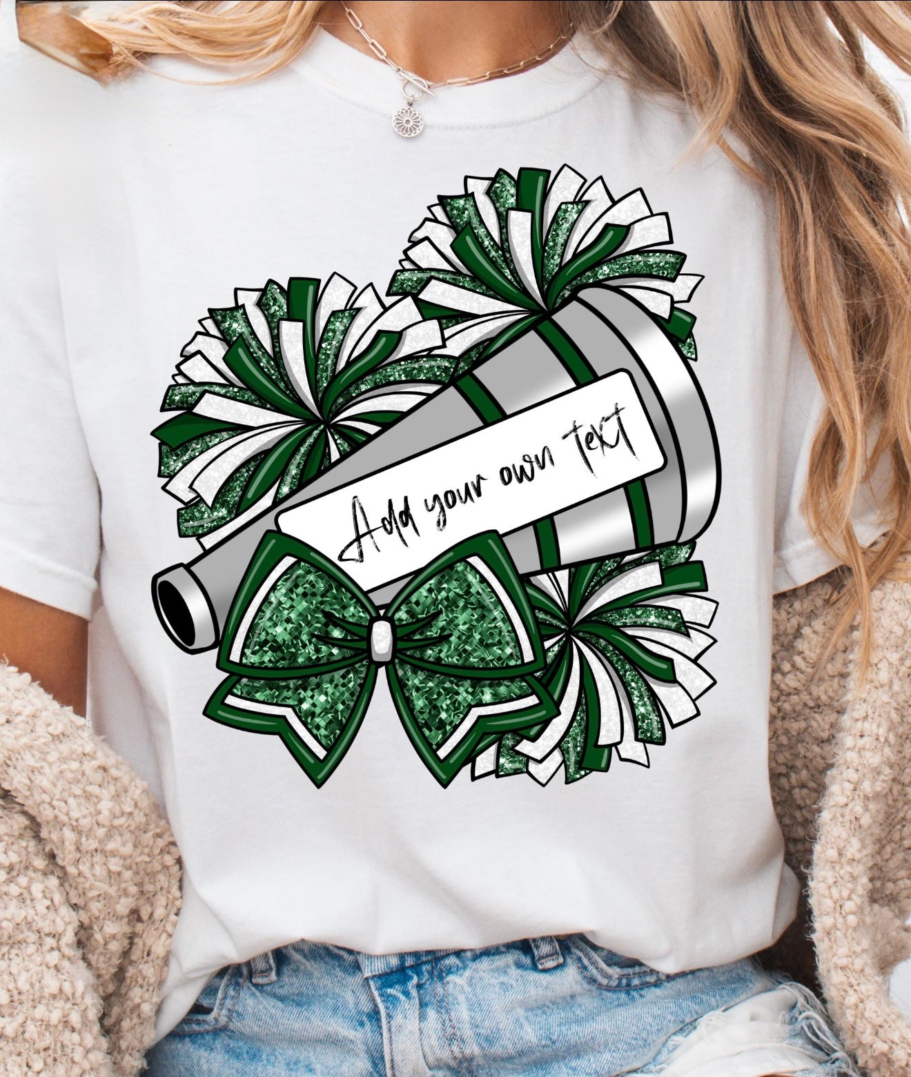 Glitter Personalized Cheer   Tee.   WHS Cheer