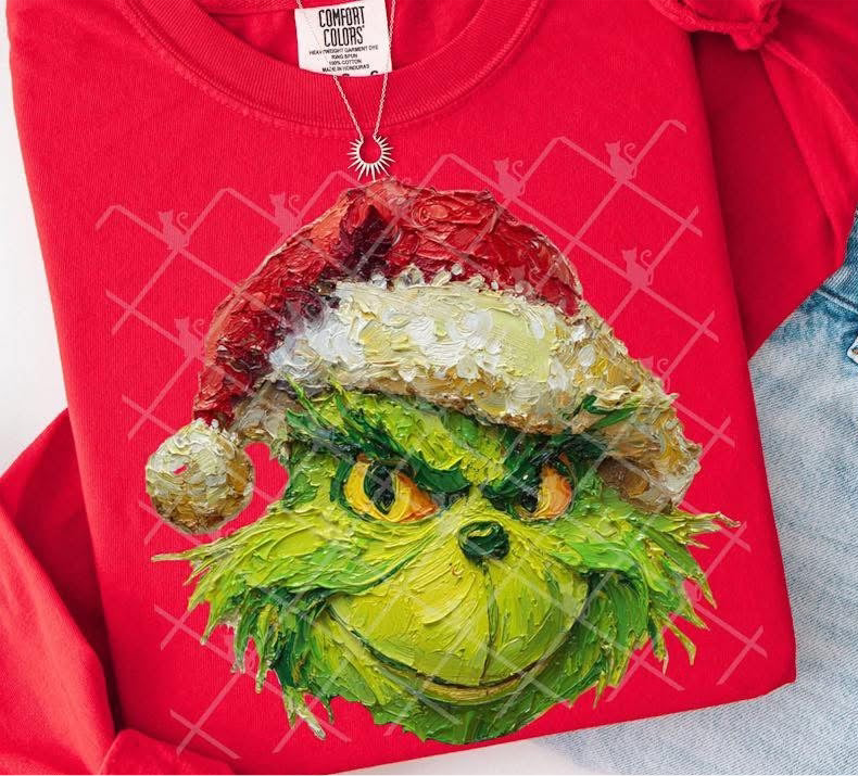 Faux Painted Green Guy