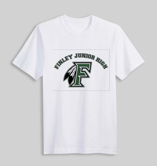 Finley White Logo Tee