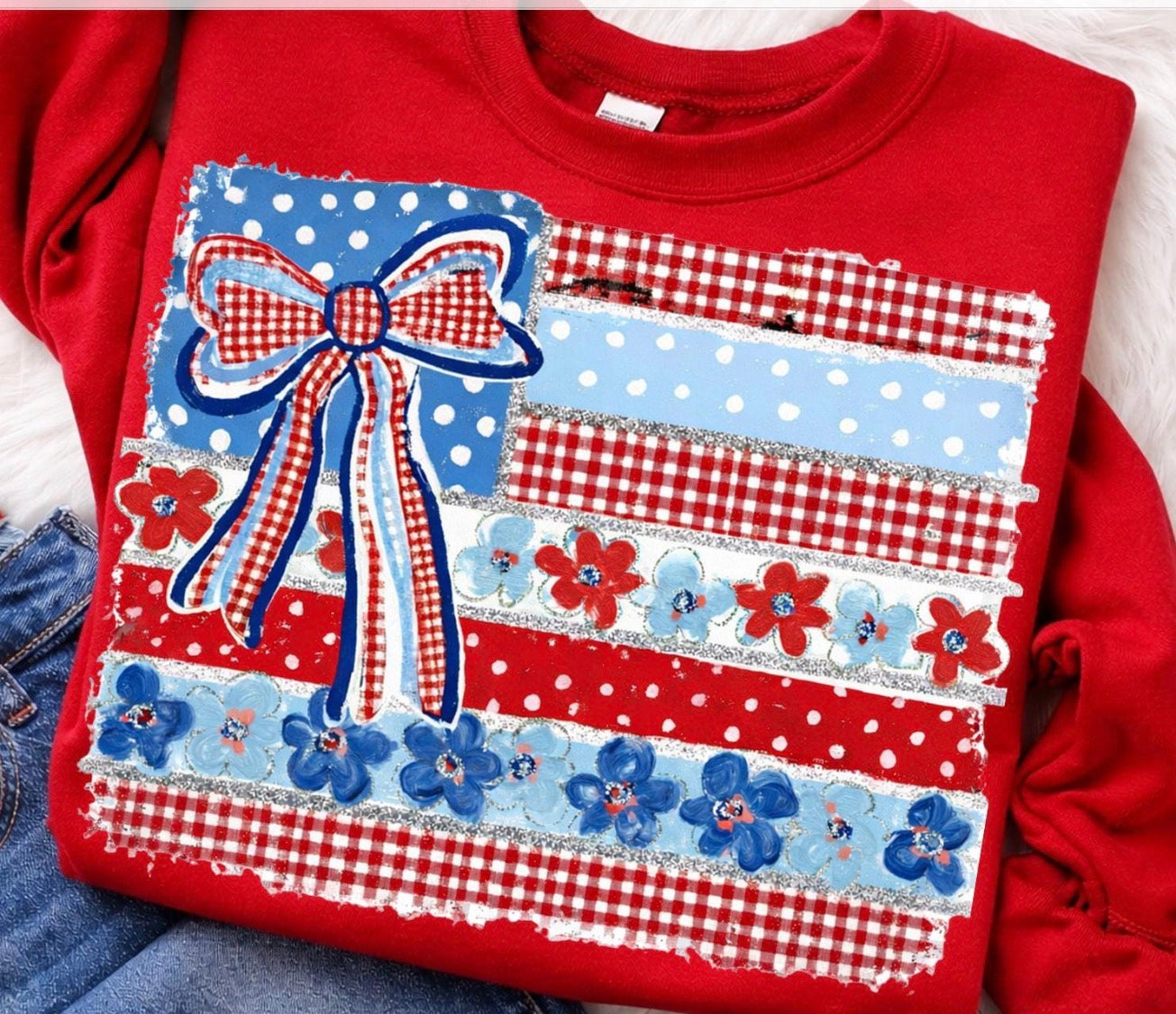 Patchwork flag Tee