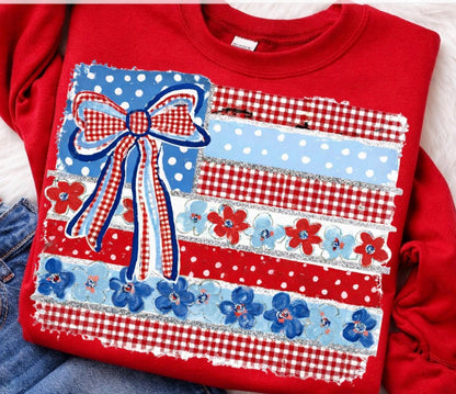 Patchwork flag Tee