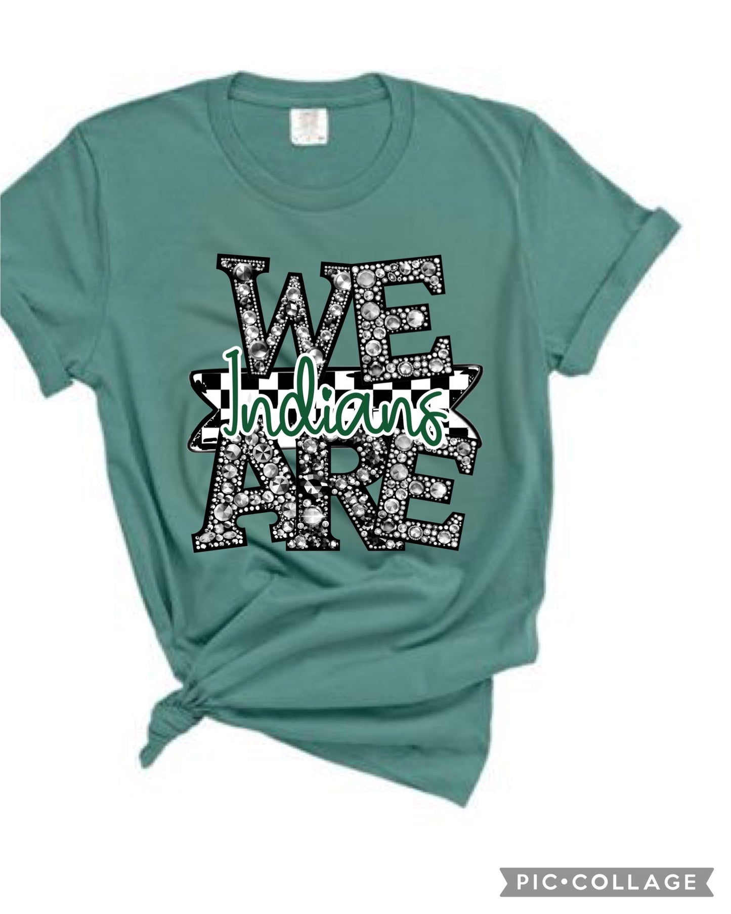 Faux Bling We are Indians Tee