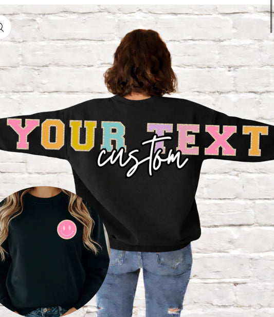 Personalized Large Print Back