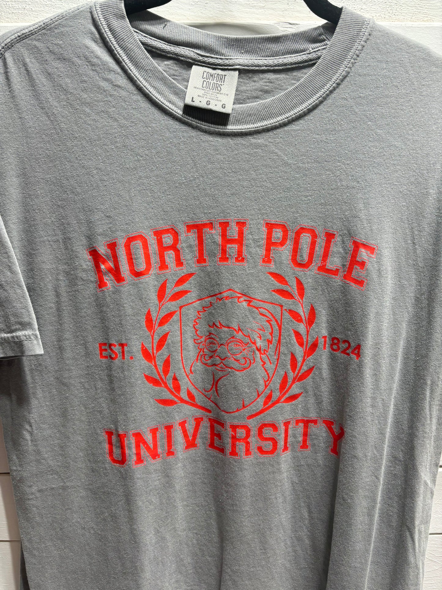 Sale! North Pole University Comfort Colors Large