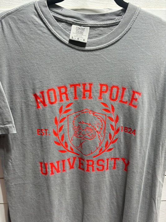 Sale! North Pole University Comfort Colors Large