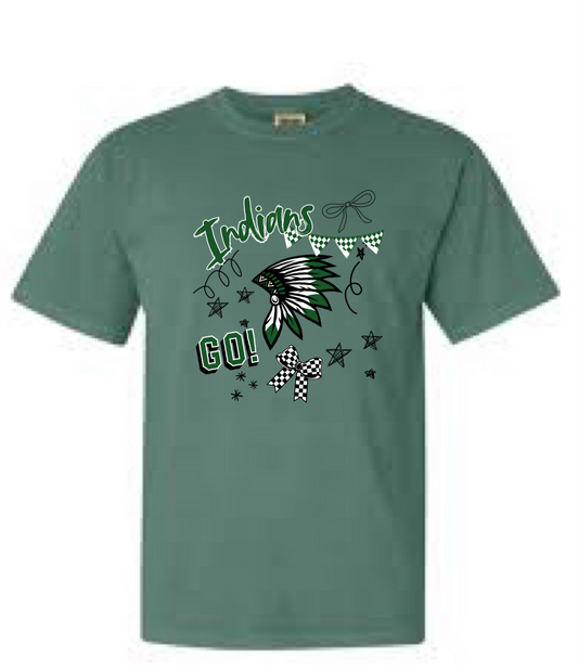 Doodle Indian Tee. WHS Cheer