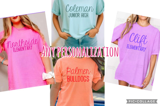 Simple Bright  Personalized Tee