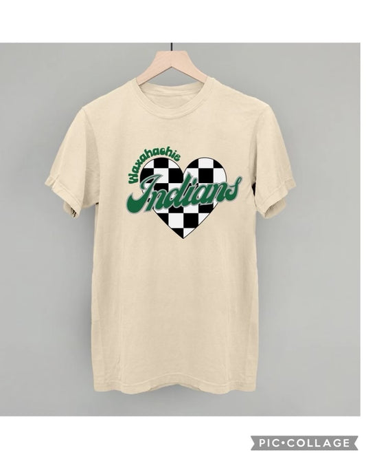 Waxahachie Indians Heart T Shirt