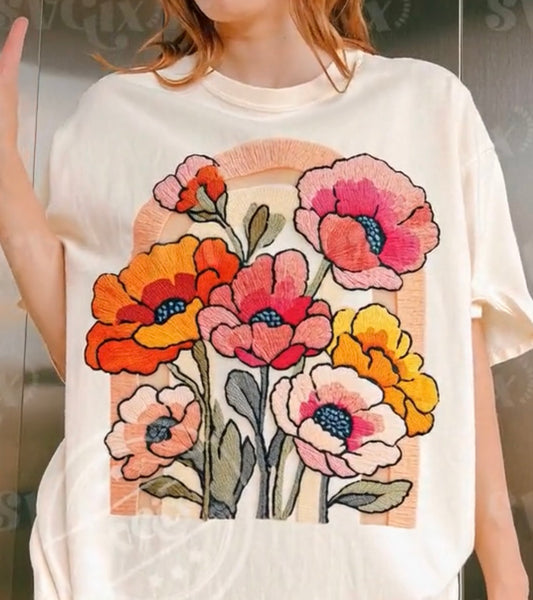 Faux Yarn Spring Floral