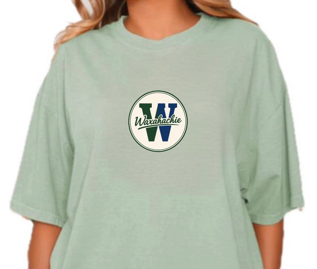Waxahachie Green/Navy Tee
