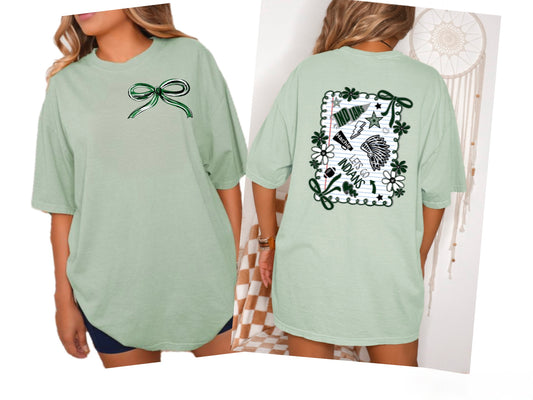 Indians Notebook  Tee.   WHS Cheer