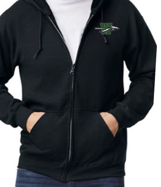 Embroidered Fleece Jacket with Hood.  WHS Cheer