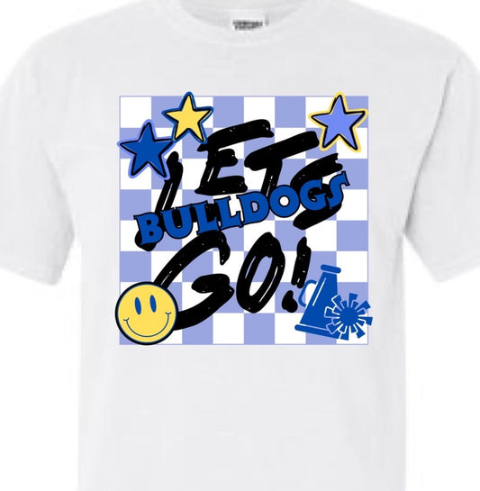 Let’s Go Bulldogs! Checkered Mascot Tee