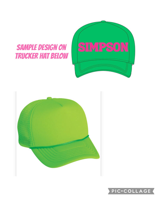 Simpson Trucker hat Bright Green PTO