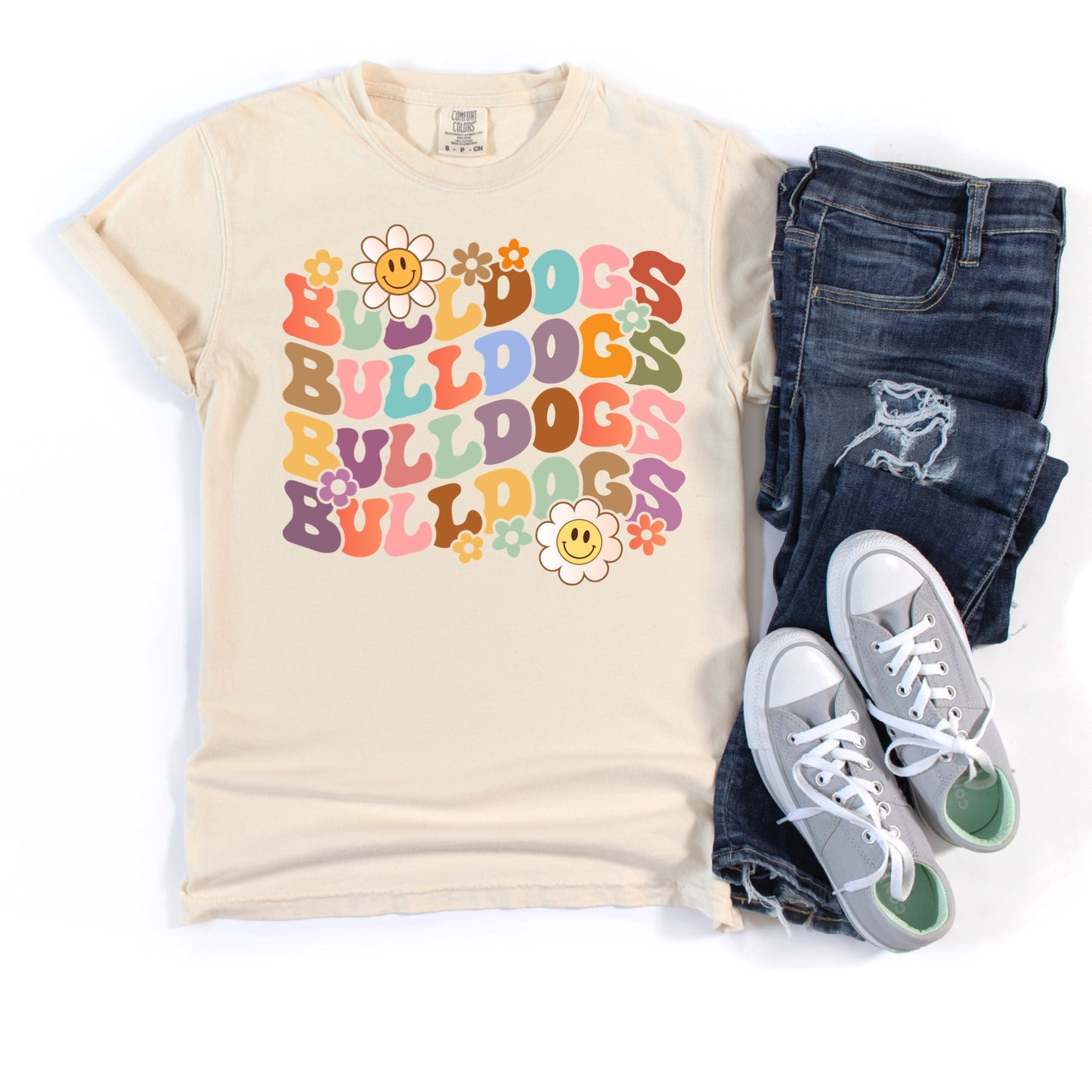 Bulldog Retro Floral