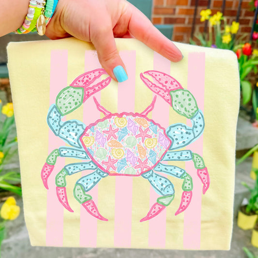 Pastel Crab tee
