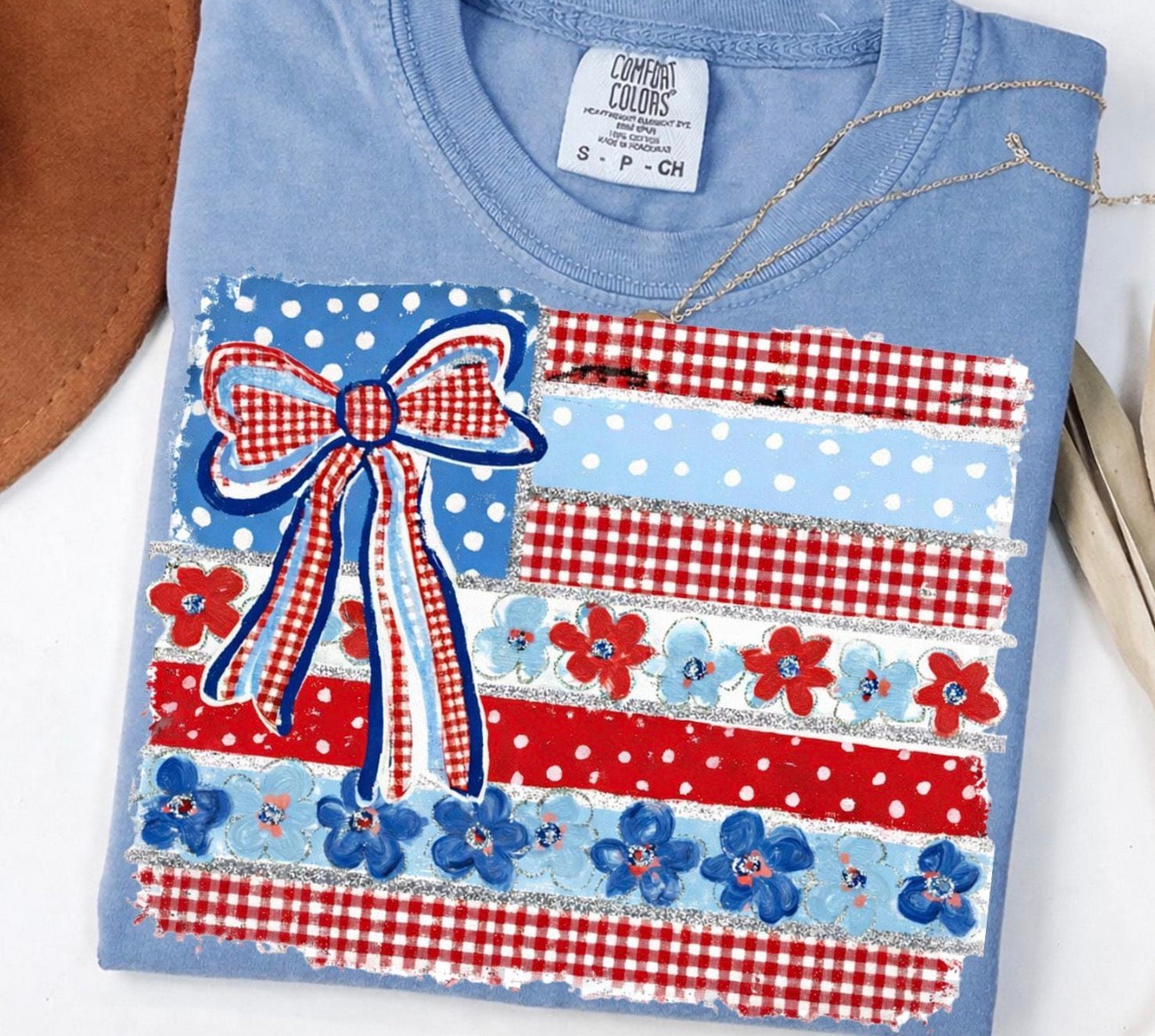 Patchwork flag Tee