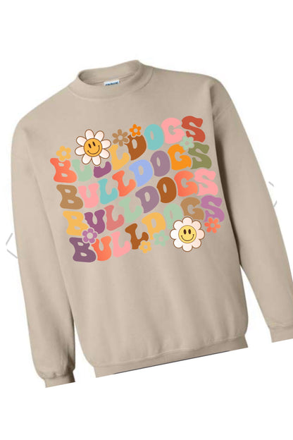 Bulldog Retro Floral