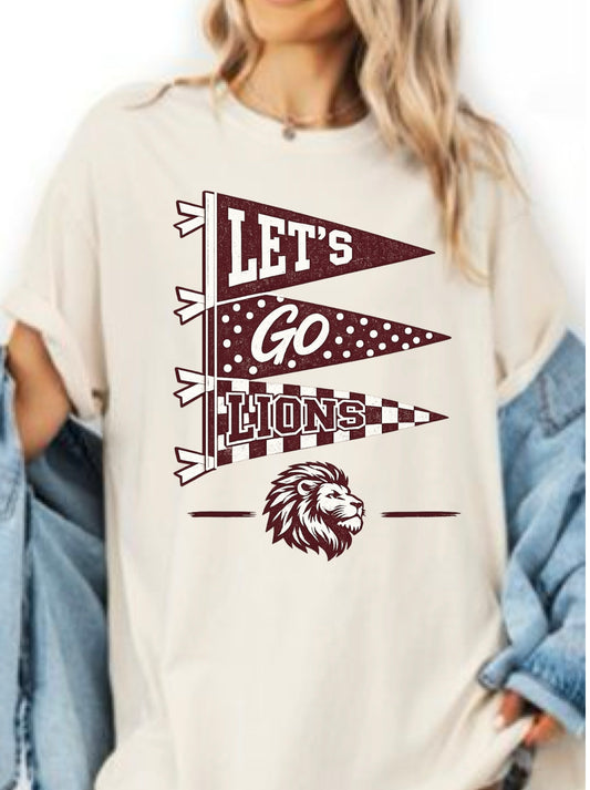 Any School Stacked Pennant Tee