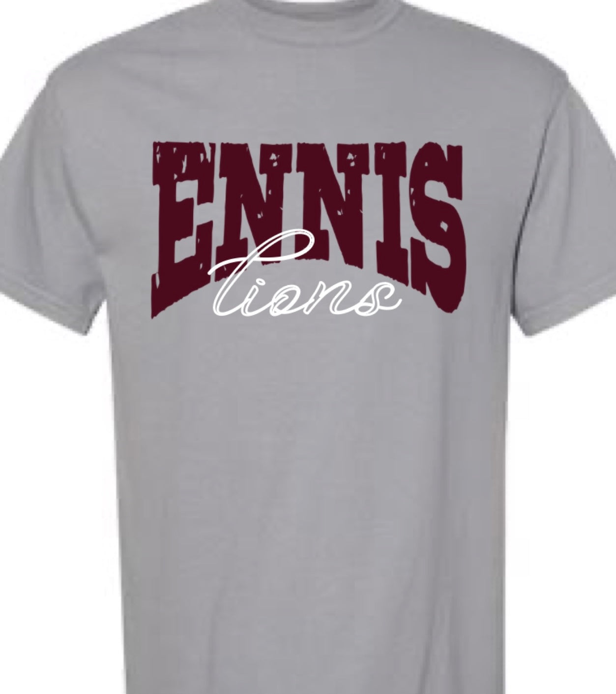 Distressed Mascot Tee - Ennis Lions