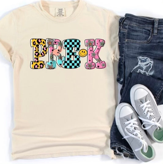 Graffiti Fun Grade Level tee. Pre-K through 5th Grade Available.