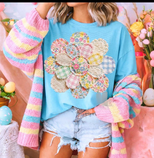 PASTEL FAUX fabric Flower