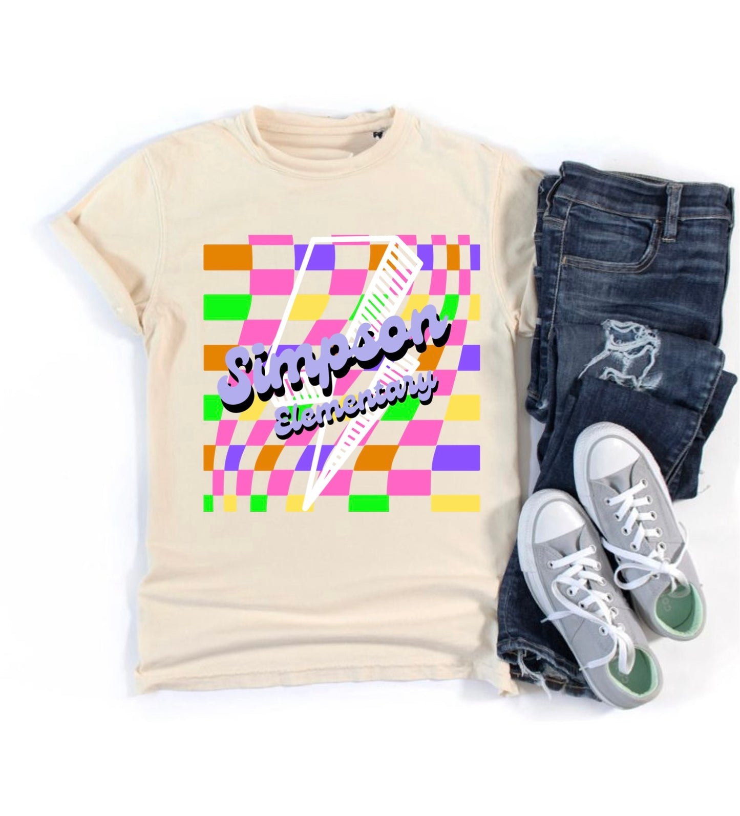 Neon Design Customizable School T-Shirt