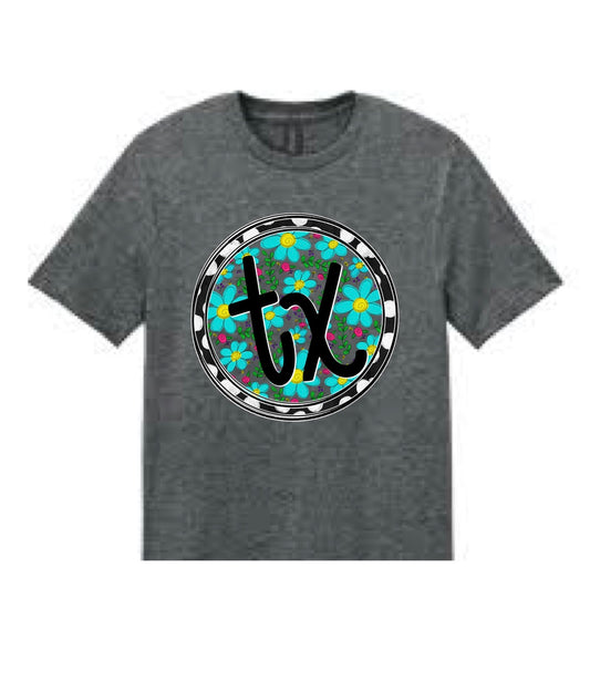 Floral Texas Circle T-Shirt