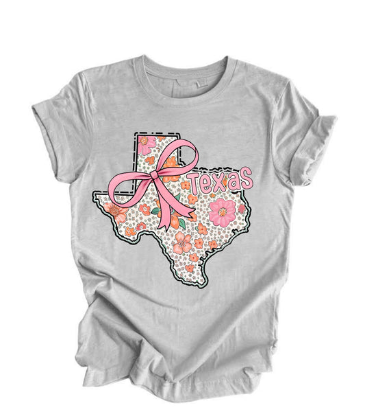Texas Flowers and Bow T-Shirt